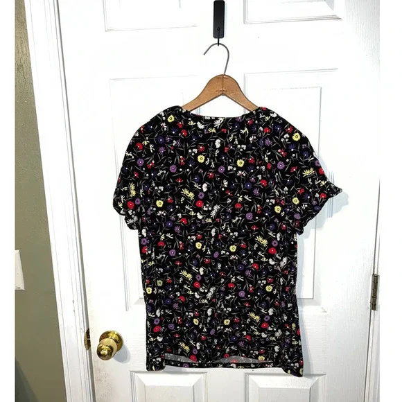 New Banana Republic floral short sleeve top size M - Picture 4 of 4